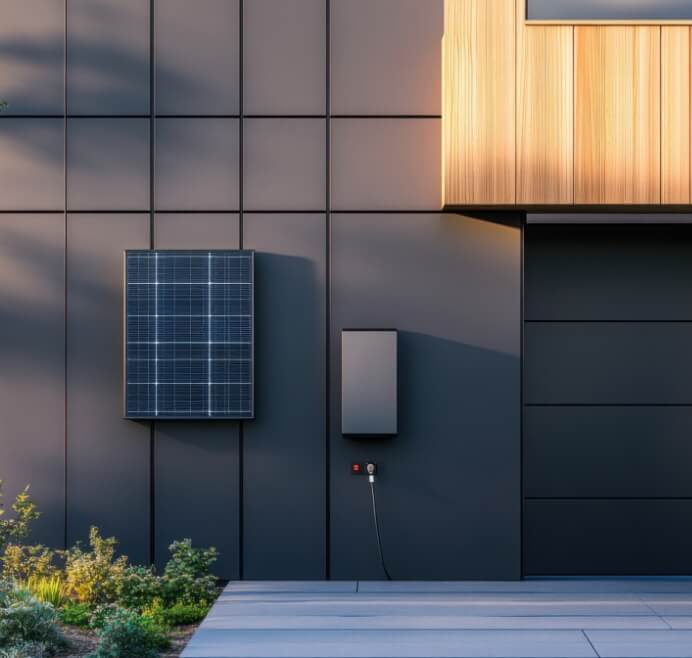 エネルギーを自給するスマートハウスの外観