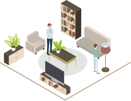 外出・帰宅シーン